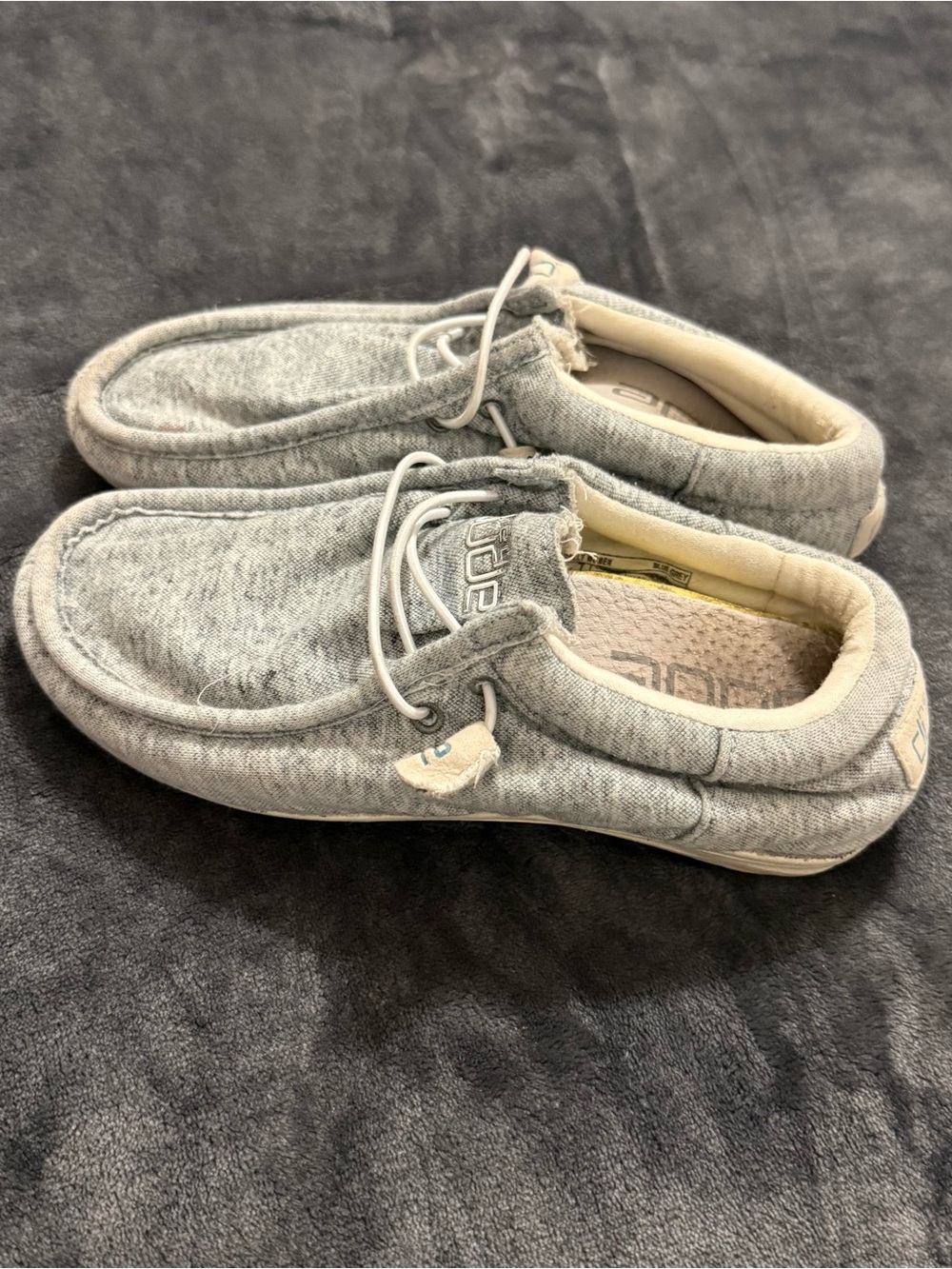 Hey Dude Women’s Heather Grey Slip-On Sneakers